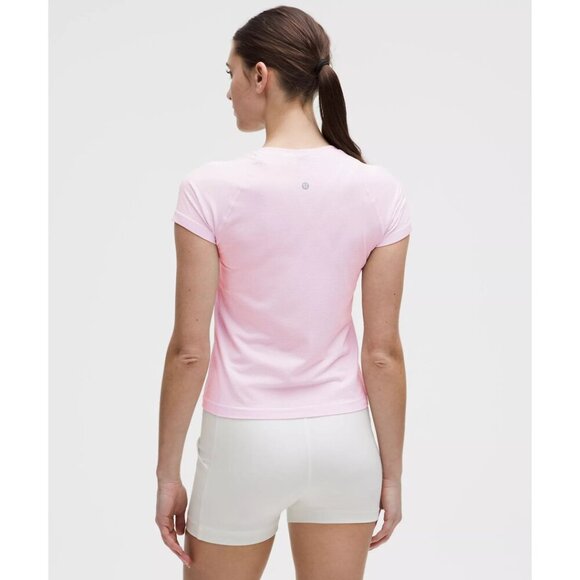 Swiftly Tech Short-Sleeve Shirt 2.0 (Waist Length) - Pink Organza - Picture 2 of 2